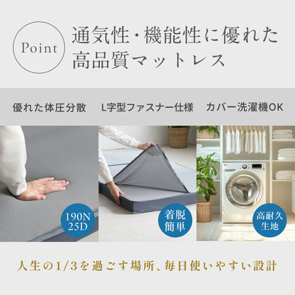 ボディバランスマットレス高反発　三つ折り
